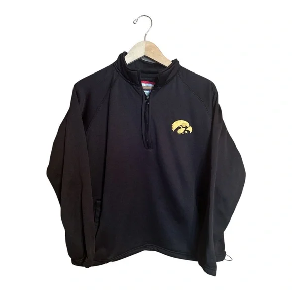 University of Iowa Hawkeyes Pullover 3/4 Zip Embroidered Men’s Size L - Picture 1 of 4